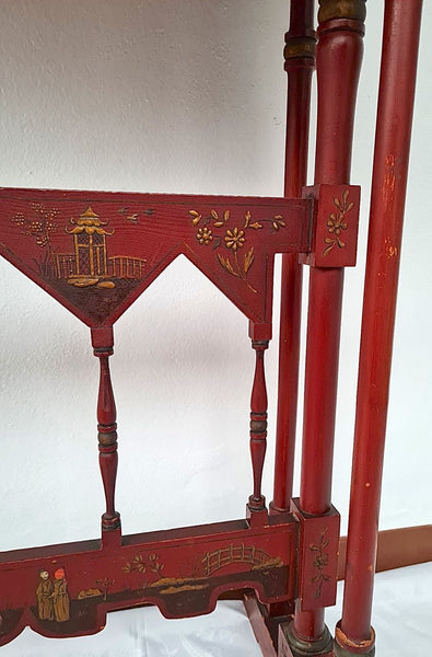 Antique Spanish colonial chinoiserie bargueño