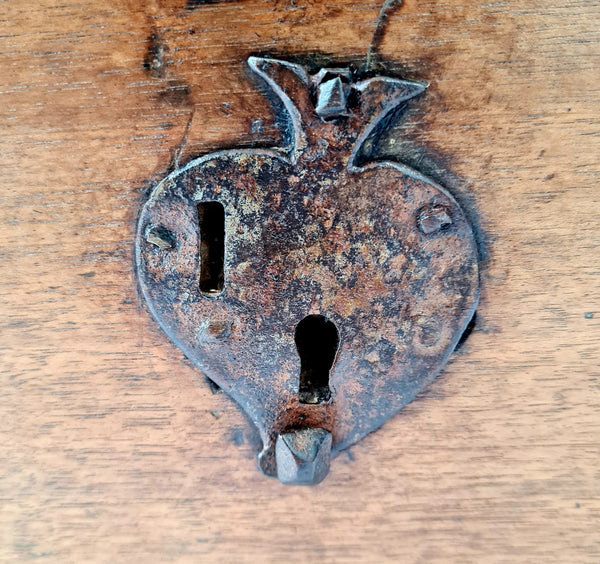 Small antique convent tabletop chest, walnut