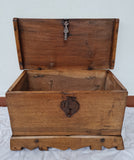 Small antique convent tabletop chest, walnut