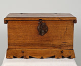 Small antique convent tabletop chest, walnut