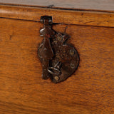 Small antique convent tabletop chest, walnut