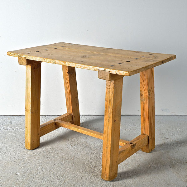 Antique trestle leg "Alpujarran" village table, pine