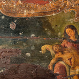 Antique polychromed retablo panel