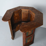 Antique polychromed pulpit, oak