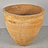 Antique wide mouth terracotta vase