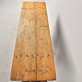 Antique long kitchen work table, pine