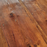 Antique Pyrenees work table with drawer and wooden stretchers