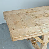 Antique Andorran worktable, Pyrenees pine
