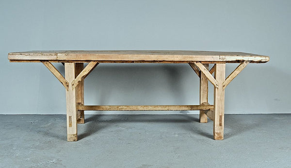 Antique Andorran worktable, Pyrenees pine