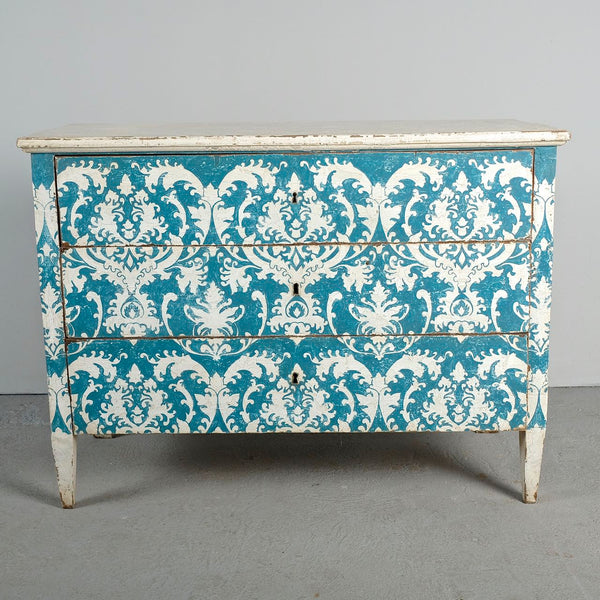 Antique painted three-drawer chest