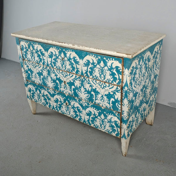 Antique painted three-drawer chest