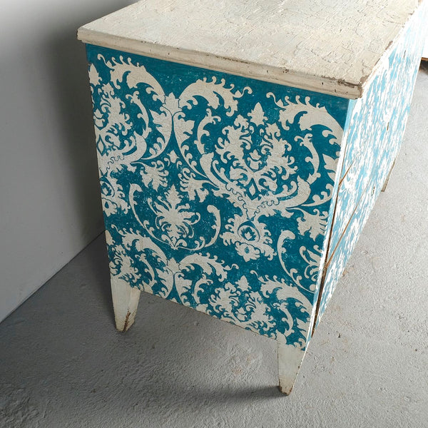 Antique painted three-drawer chest