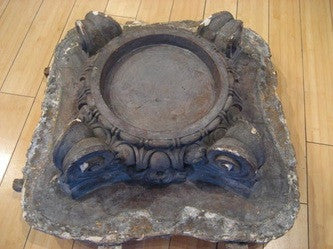 Antique carved and gilt spiral altar fragments