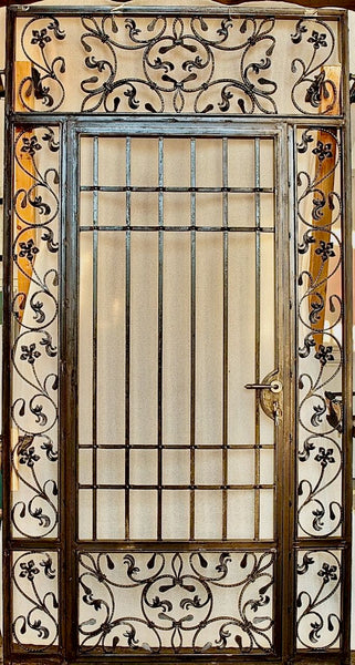Antique wrought iron Arte Nouveau gate