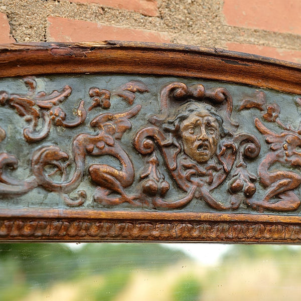 Large antique “Second Renaissance” gesso mirror