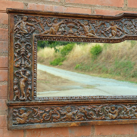 Small antique “Second Renaissance” gesso mirror