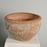 Antique wide mouth terracotta vat with staples (”lañas”)