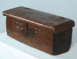 Antique tabletop document box, chestnut