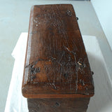 Antique tabletop document box, chestnut