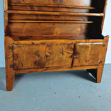 Antique rustic two-door Pyrenees pantry cabinet, pine