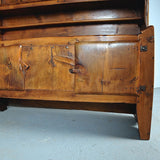 Antique rustic two-door Pyrenees pantry cabinet, pine