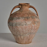 Antique hand-streaked two-handle water jug