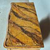Antique painted four-drawer bombé chest