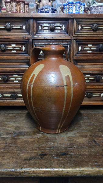 Antiique single-handle glazed “Salvatierra” water jug