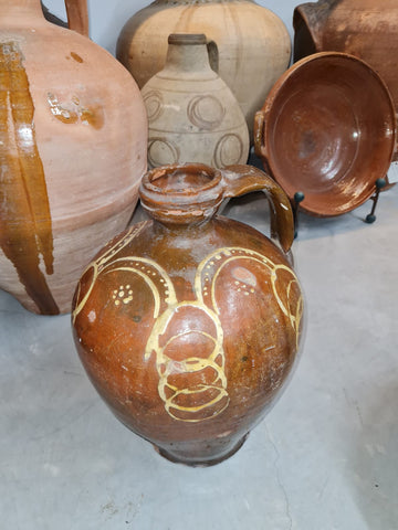 Antique single-handle glazed “Salvatierra” water jug