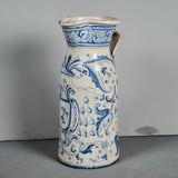 Antique large painted Talavera jug
