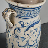 Antique large painted Talavera jug