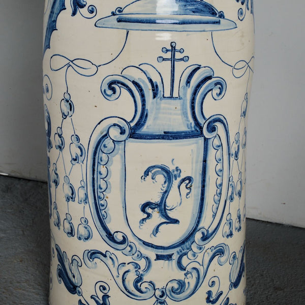 Antique large painted Talavera jug
