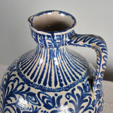 Antique glazed blue and white “Fajalauza” urn