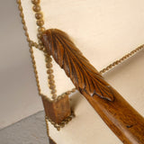 Pair of upholstered antique host and hostess chairs, walnut