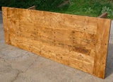 Large antique trestle leg Pyrenees dining / work table, golden poplar
