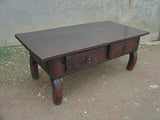18th century two-drawer cabriole leg coffee table