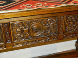Carved three-drawer Second Renaissance console table