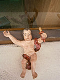 Antique carved and painted cherubs