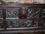 Antique Spanish Renaissance dowry chest in walnut
