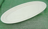 Large white oval refractory porcelain fish platter