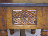 Carved two-drawer “Burgales” table