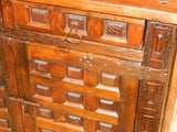 Two-door Castilian credenza in reclaimed pine from Peru
