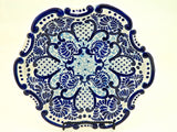 Large scalloped-edge Talavera serving platter, “VIRREY”