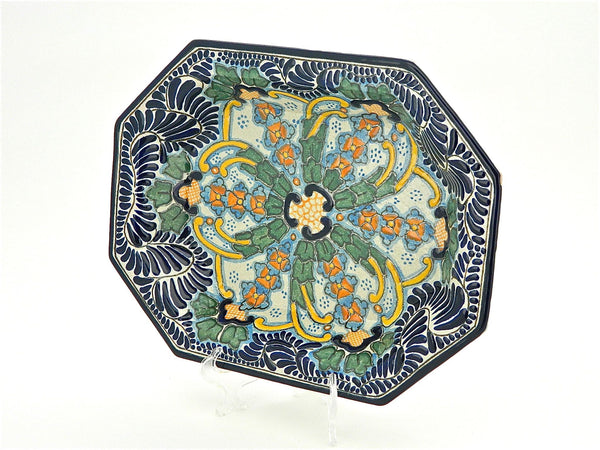 Octagonal Talavera Serving Dish - "REYNA ANA"