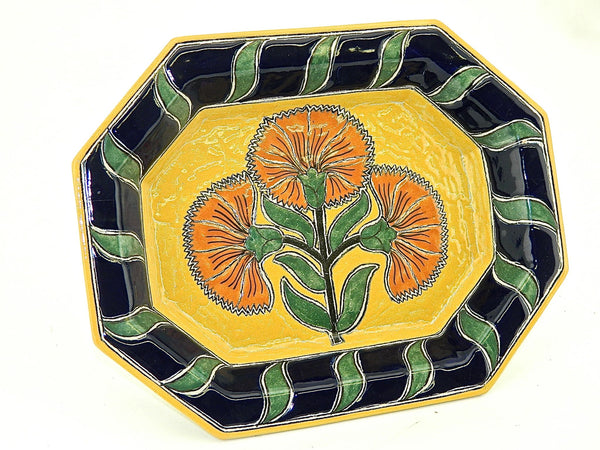 Octagonal Talavera Serving Dish - "PUERTO VALLARTA"