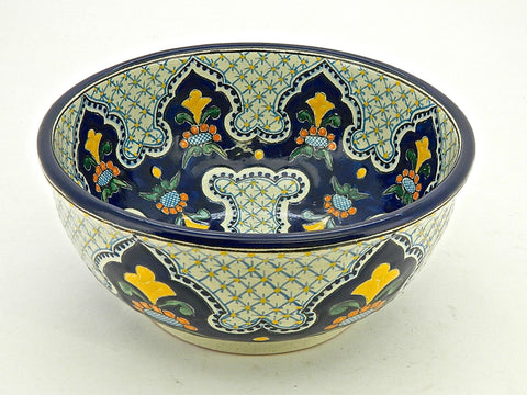 Large Talavera Pasta Bowl - "CRUZ MORISCA"