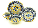 Five-piece Talavera Dinnerware Set - "MEDALLON MORISCO"
