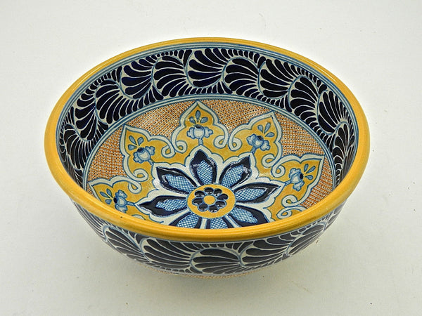 Large Talavera Pasta Bowl - "MEDALLON MORISCO"
