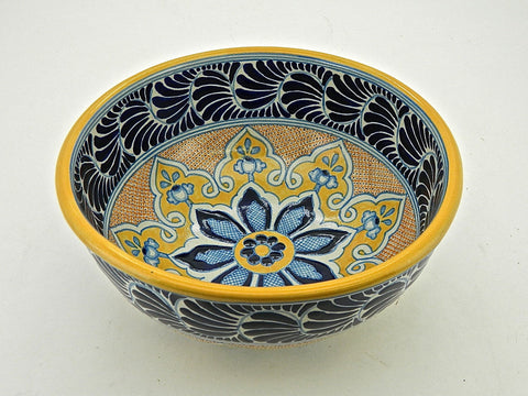Large Talavera Pasta Bowl - "MEDALLON MORISCO"