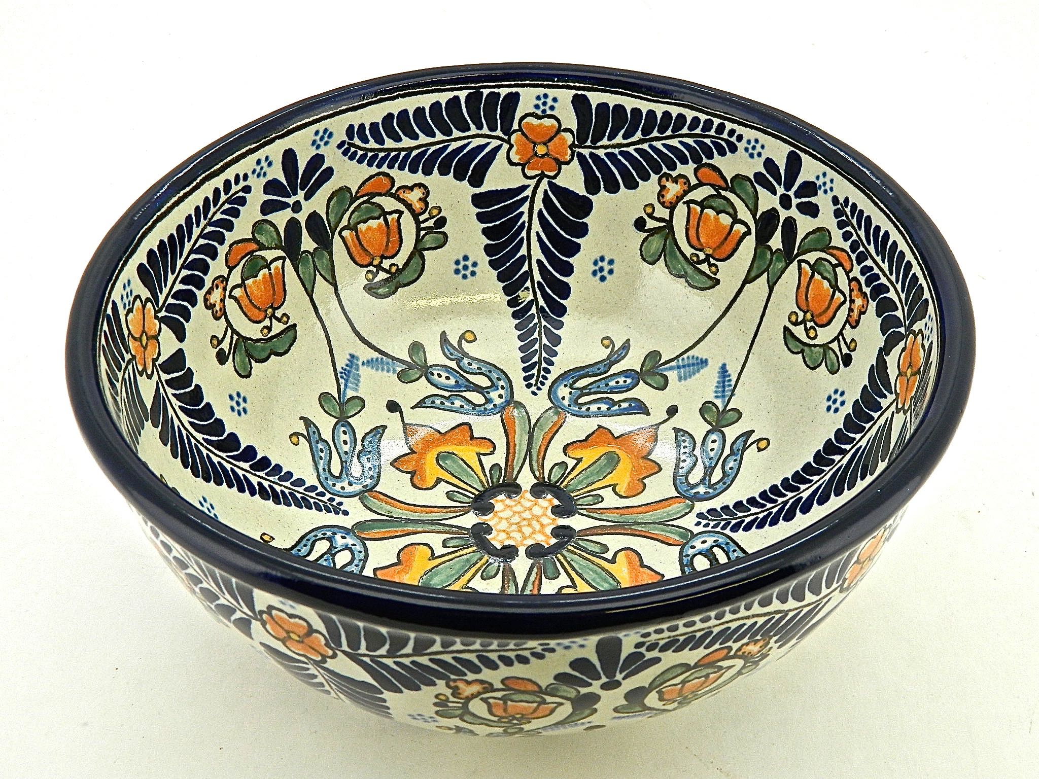 Large Talavera Pasta Bowl "HELECHO" Mediterrania Home